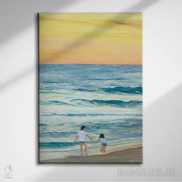 تابلو دکوراتیو یافته ساحل لاودرمیلک اثر کرتیس فانک - نمای روبهرو روی دیوار