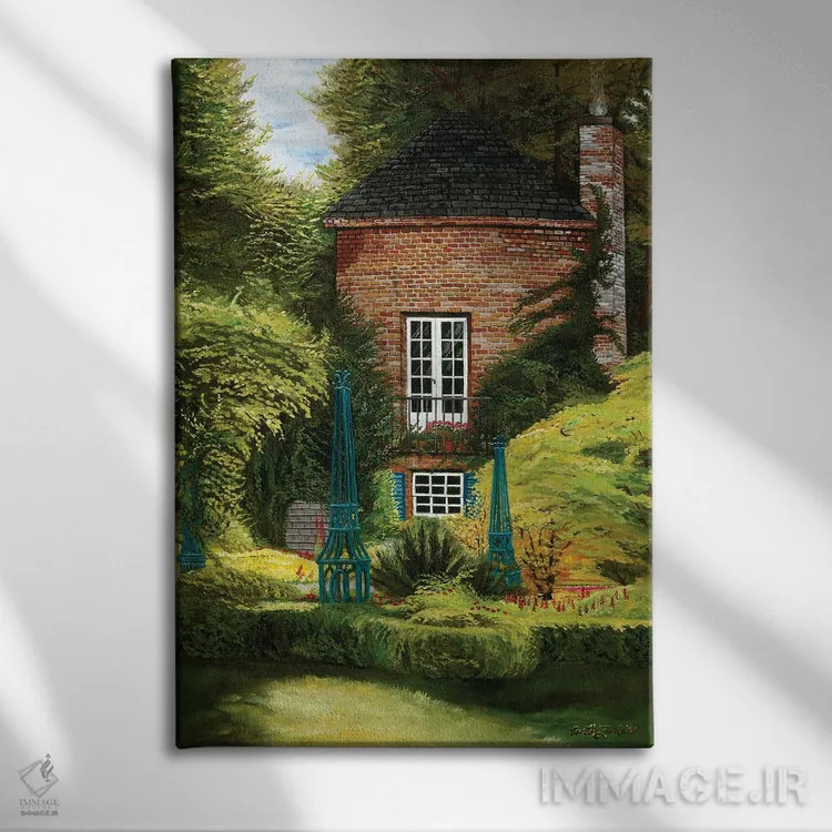 تابلو دکوراتیو چشم انداز باغ بارینگتون اثر کرتیس فانک - نمای روبهرو روی دیوار
