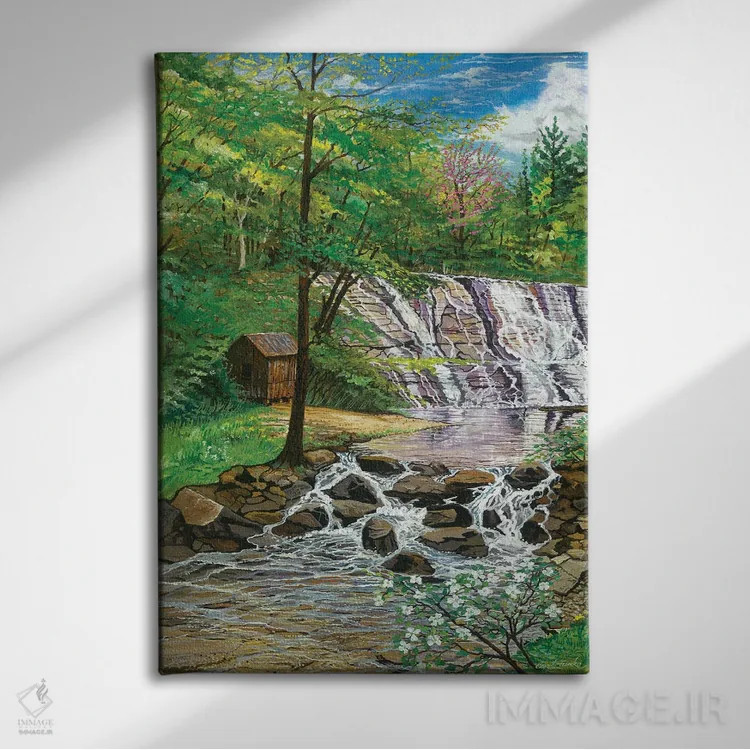 تابلو دکوراتیو آبشار موراویا اثر کرتیس فانک - نمای روبهرو روی دیوار