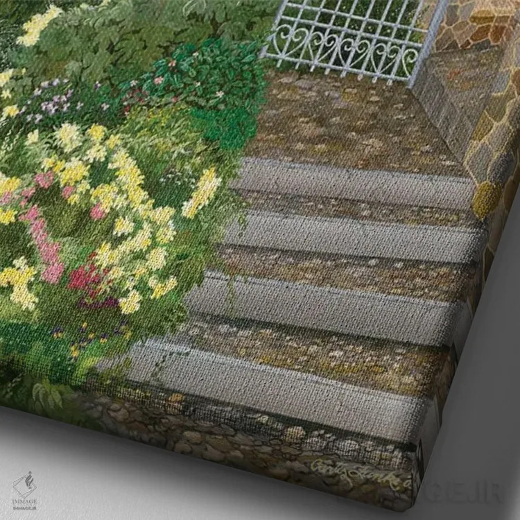 تابلو دکوراتیو ویلای توسکانی اثر کرتیس فانک - نمای نزدیک بافت بوم