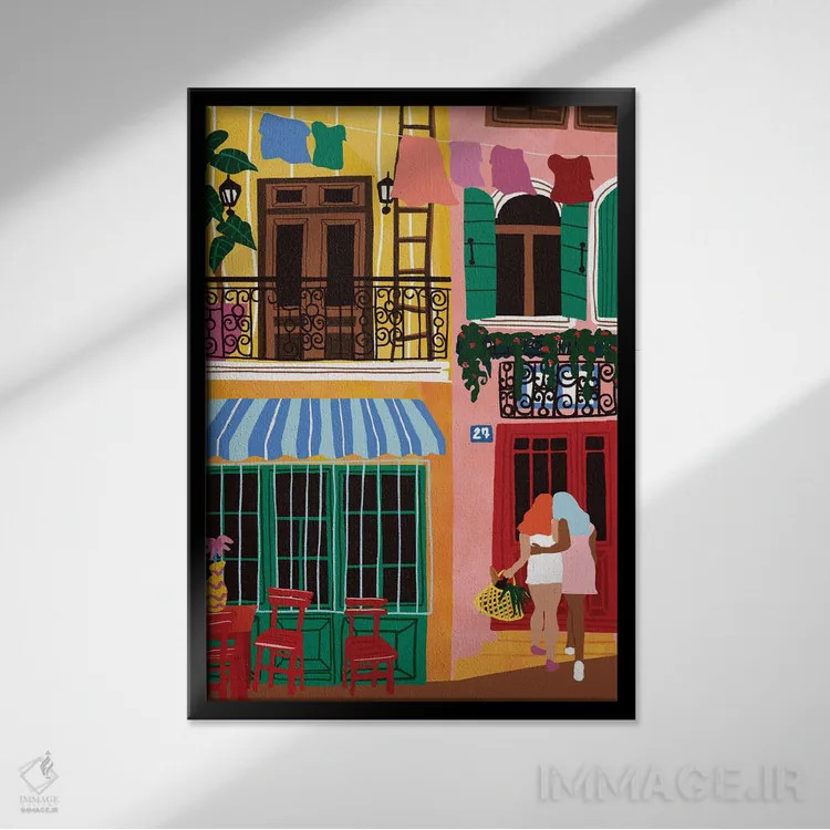 تابلو دکوراتیو مرا در آغوش بگیر اثر جیدا الاسار - نمای قابدار مشکی