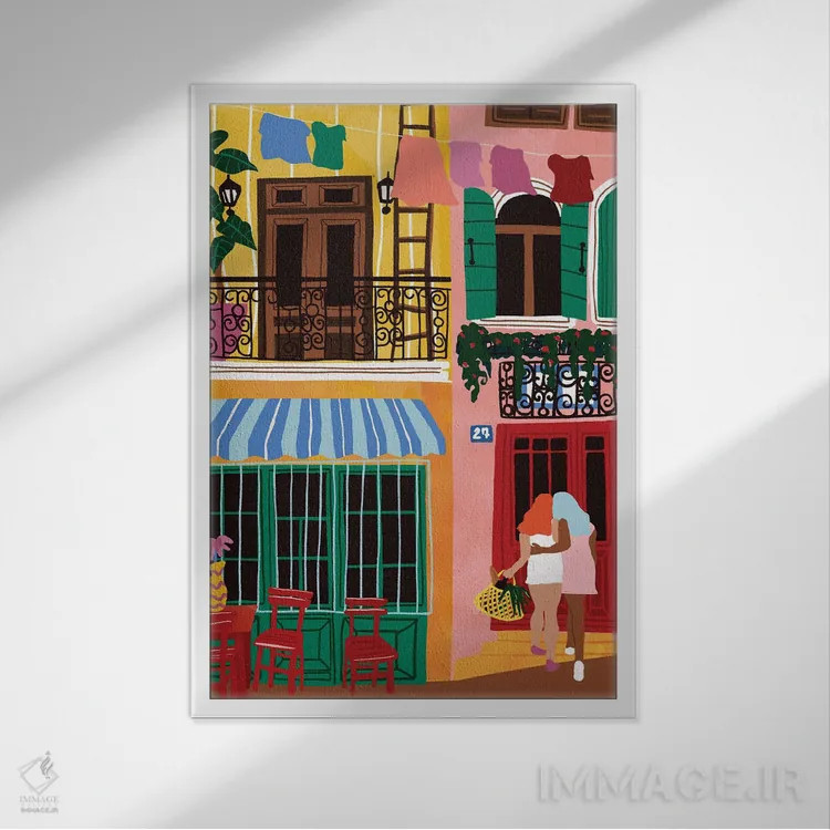 تابلو دکوراتیو مرا در آغوش بگیر اثر جیدا الاسار - نمای قابدار سفید