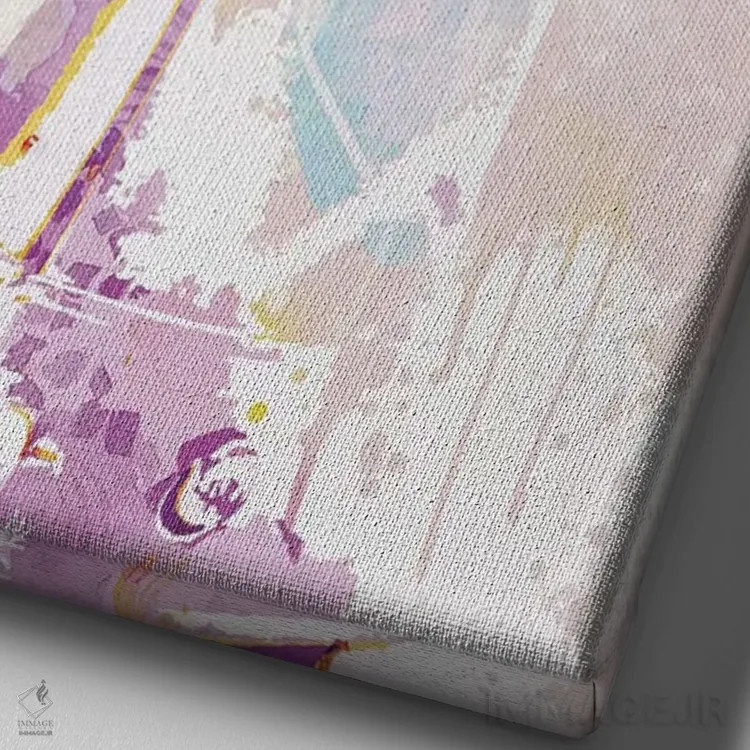 تابلو دکوراتیو الگوی ناممکن معصومیت اثر فایو بای فایو کالکتیو - نمای نزدیک بافت بوم