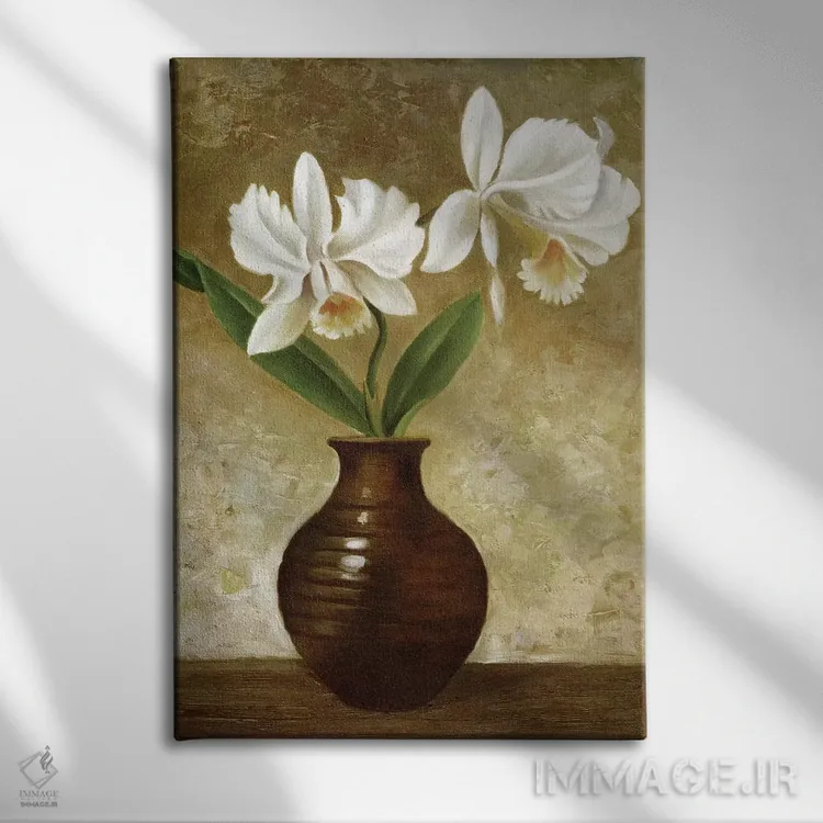 تابلو دکوراتیو ارکیده شکوفا اثر چارلز گال - نمای روبهرو روی دیوار