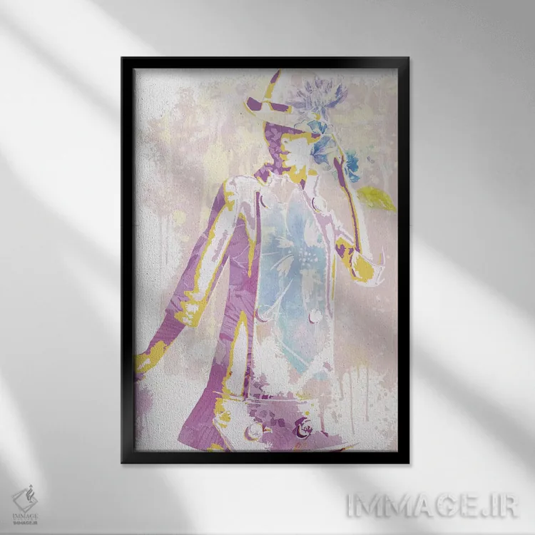 تابلو دکوراتیو الگوی ناممکن معصومیت اثر فایو بای فایو کالکتیو - نمای قابدار مشکی