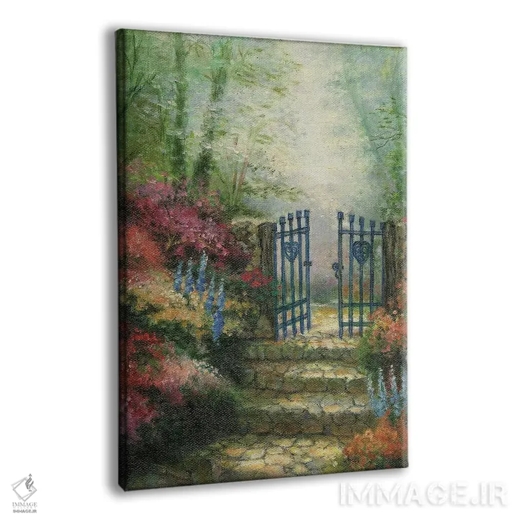 تابلو دکوراتیو ورودی جنگل با گل سرخ اثر چارلز گال - نمای پرسپکتیو محصول