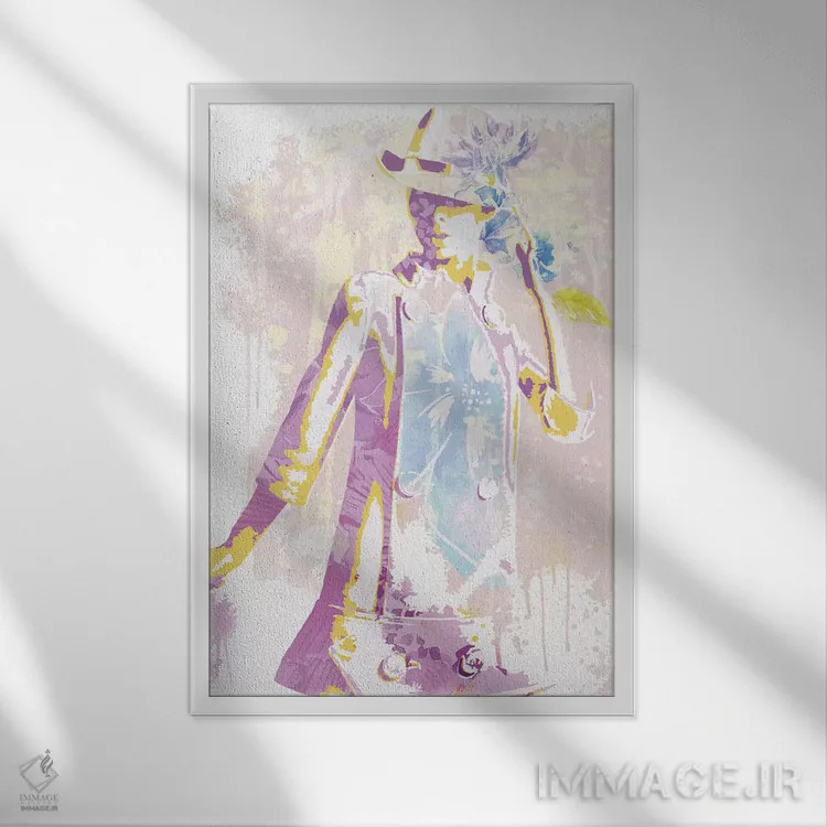 تابلو دکوراتیو الگوی ناممکن معصومیت اثر فایو بای فایو کالکتیو - نمای قابدار سفید