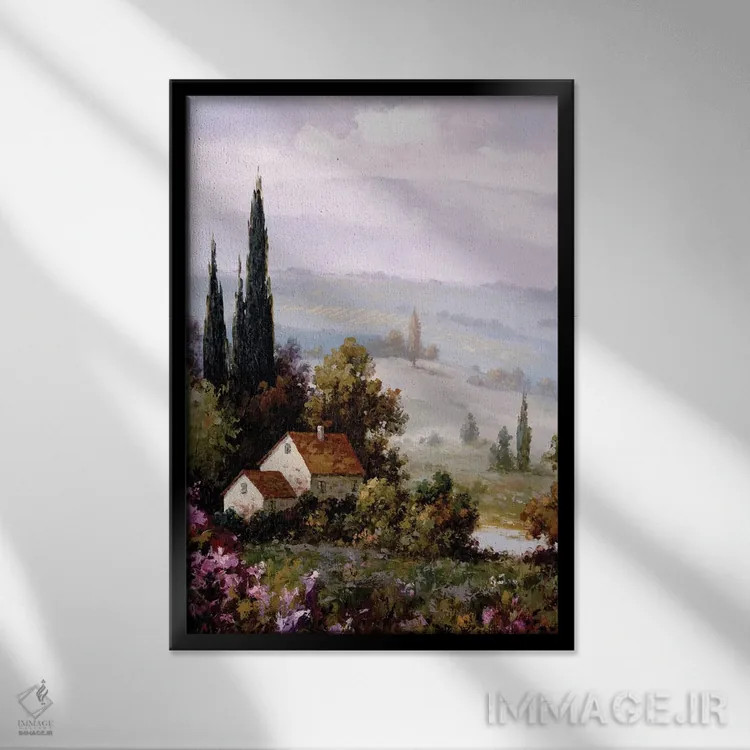 تابلو دکوراتیو راحتی روستایی II اثر چارلز گال - نمای قابدار مشکی