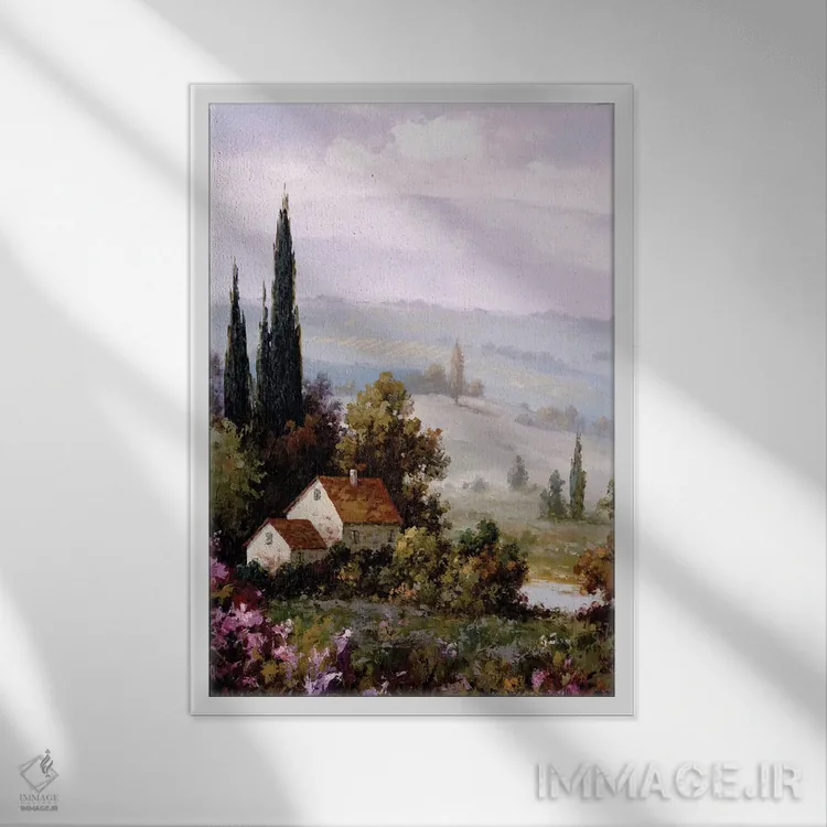 تابلو دکوراتیو راحتی روستایی II اثر چارلز گال - نمای قابدار سفید