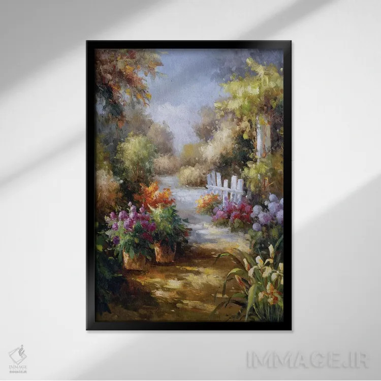 تابلو دکوراتیو کوچه خاطره ها II اثر چارلز گال - نمای قابدار مشکی