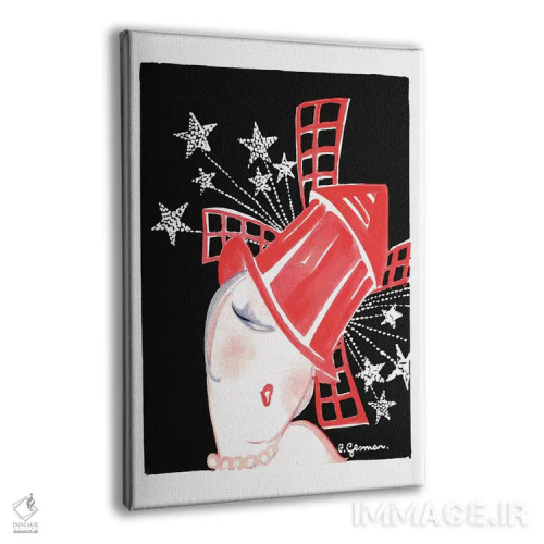 تابلو دکوراتیو 1920s,برنامه مولن روژ: پاریس در میان ستارگان، دهه ۱۹۲۰ اثر چارلز گسمر - نمای پرسپکتیو محصول