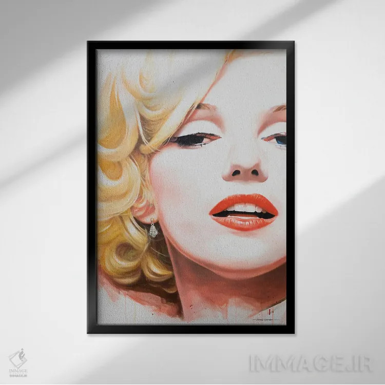 تابلو دکوراتیو مرلین مونرو اثر کریگ کمپبل - نمای قابدار مشکی