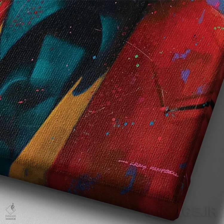 تابلو دکوراتیو جوکر اثر کریگ کمپبل - نمای نزدیک بافت بوم