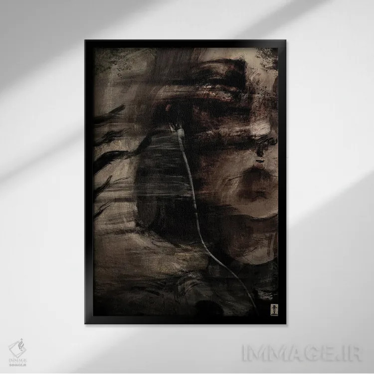 تابلو دکوراتیو موسیقی تراوا اثر کرامبز اند گابز - نمای قابدار مشکی