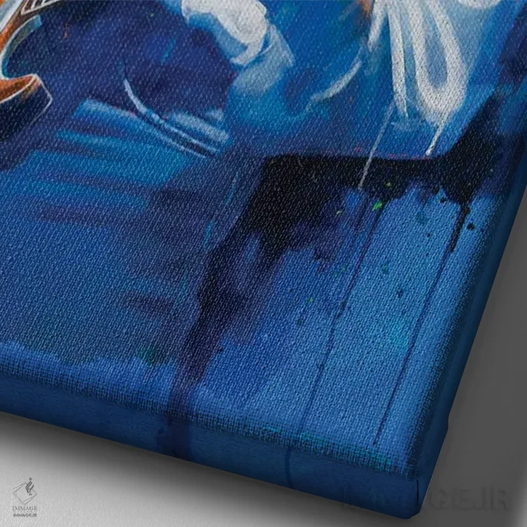 تابلو دکوراتیو مارک نافلر اثر کریگ کمپبل - نمای نزدیک بافت بوم