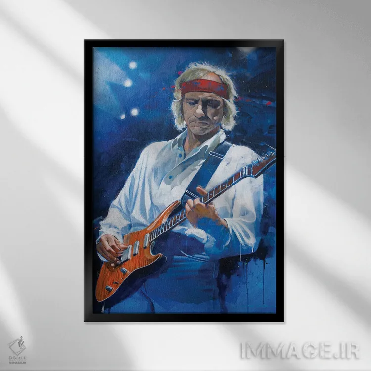 تابلو دکوراتیو مارک نافلر اثر کریگ کمپبل - نمای قابدار مشکی