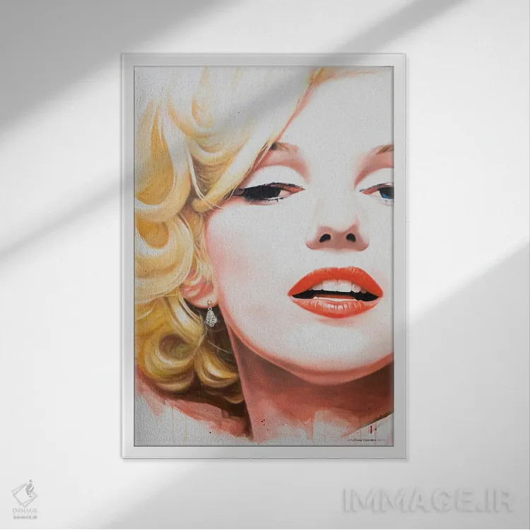تابلو دکوراتیو مرلین مونرو اثر کریگ کمپبل - نمای قابدار سفید