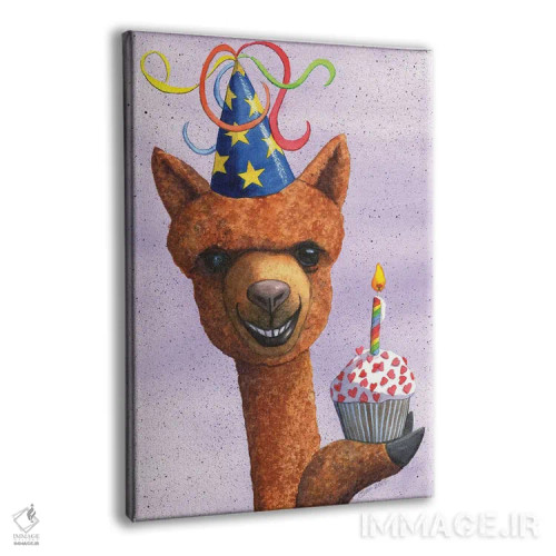تابلو دکوراتیو آلپاکای تولد اثر کترین جی مک الروی - نمای پرسپکتیو محصول