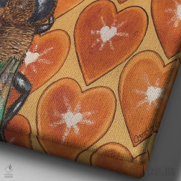 تابلو دکوراتیو عزیز اثر کترین جی مک الروی - نمای نزدیک بافت بوم