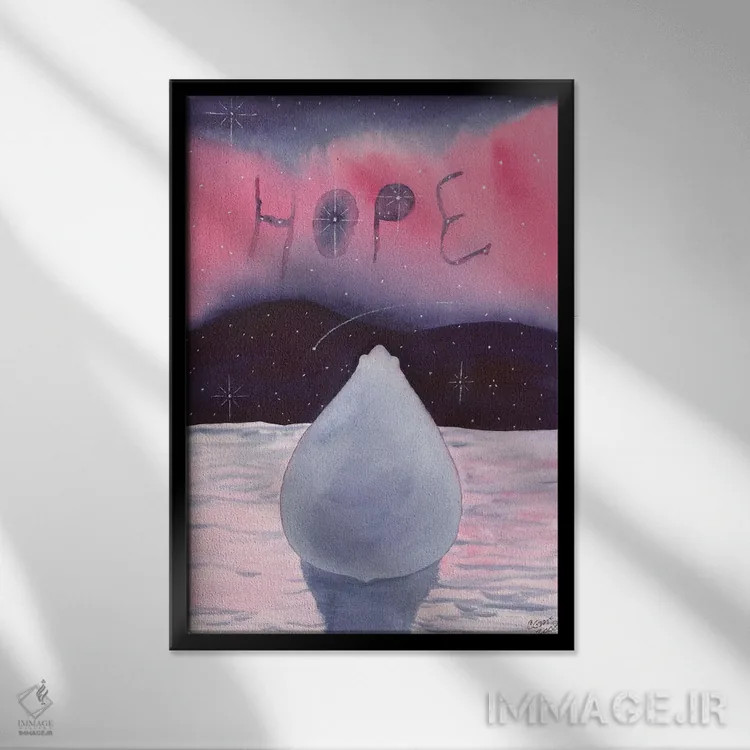 تابلو دکوراتیو خرسک اثر کترین جی مک الروی - نمای قابدار مشکی