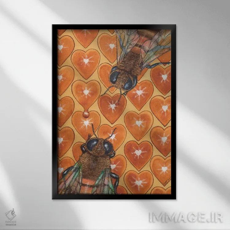 تابلو دکوراتیو عزیز اثر کترین جی مک الروی - نمای قابدار مشکی