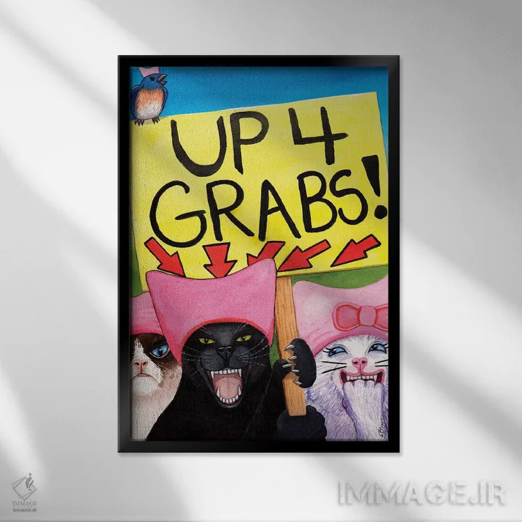 تابلو دکوراتیو هر زمان اثر کترین جی مک الروی - نمای قابدار مشکی