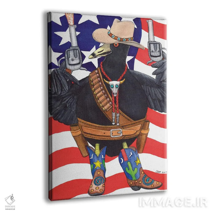 تابلو دکوراتیو پیرمرد شوخ و پرانرژی اثر کترین جی مک الروی - نمای پرسپکتیو محصول