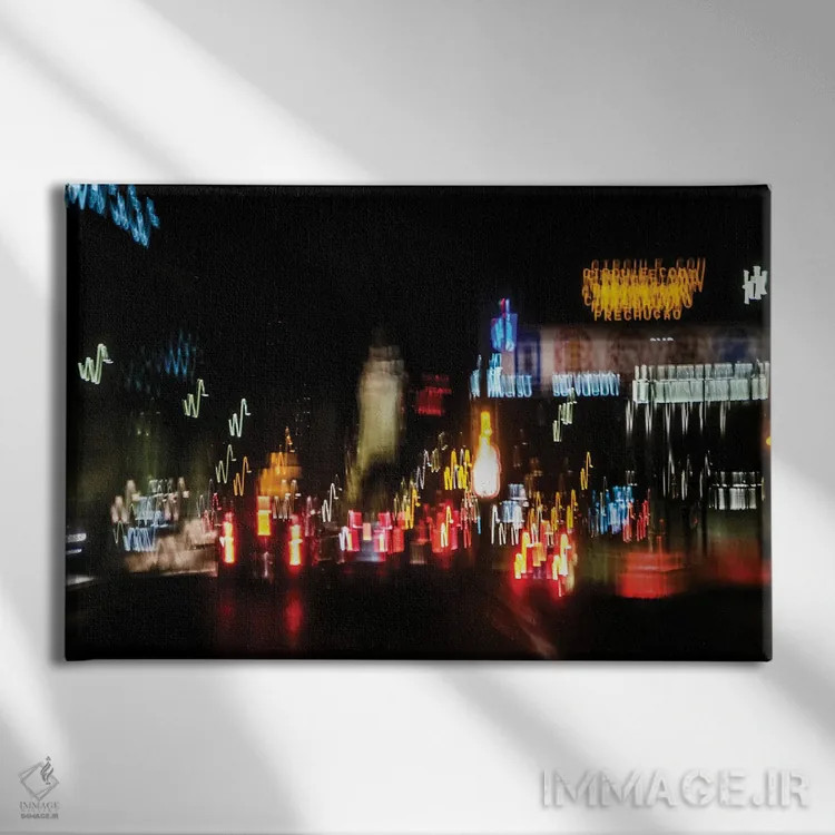 تابلو دکوراتیو شب شهری اثر گیلیارد برسسان - نمای روبهرو روی دیوار