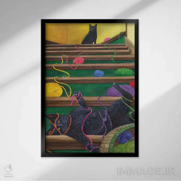 تابلو دکوراتیو همه چیز رسیدگی شده اثر کترین جی مک الروی - نمای قابدار مشکی