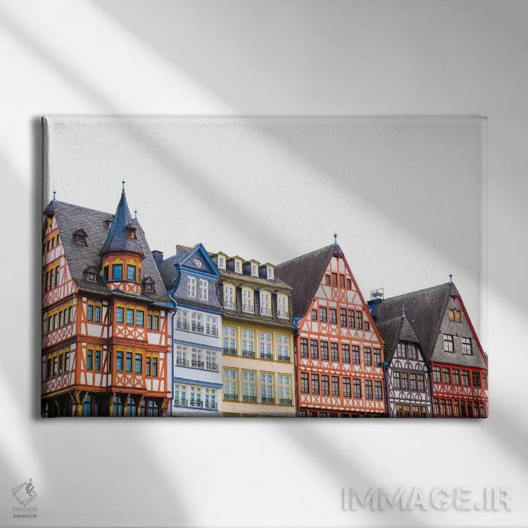 تابلو دکوراتیو خانه های زنجبیلی اثر گیلیارد برسسان - نمای روبهرو روی دیوار