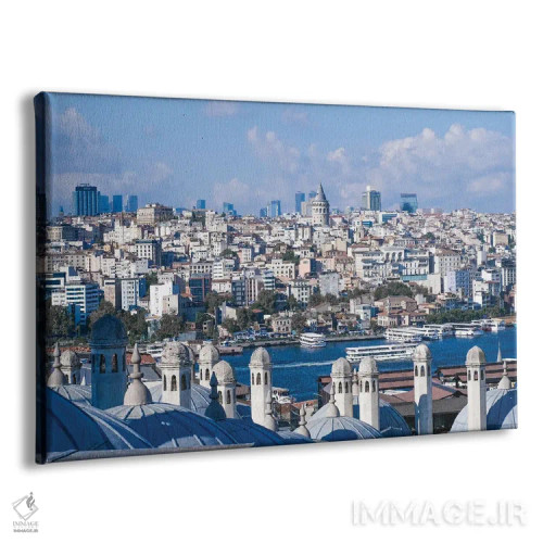 تابلو دکوراتیو استانبول آبی اثر گیلیارد برسسان - نمای پرسپکتیو محصول