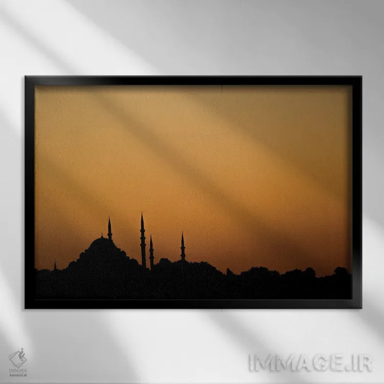 تابلو دکوراتیو نجوای غروب اثر گیلیارد برسسان - نمای قابدار مشکی