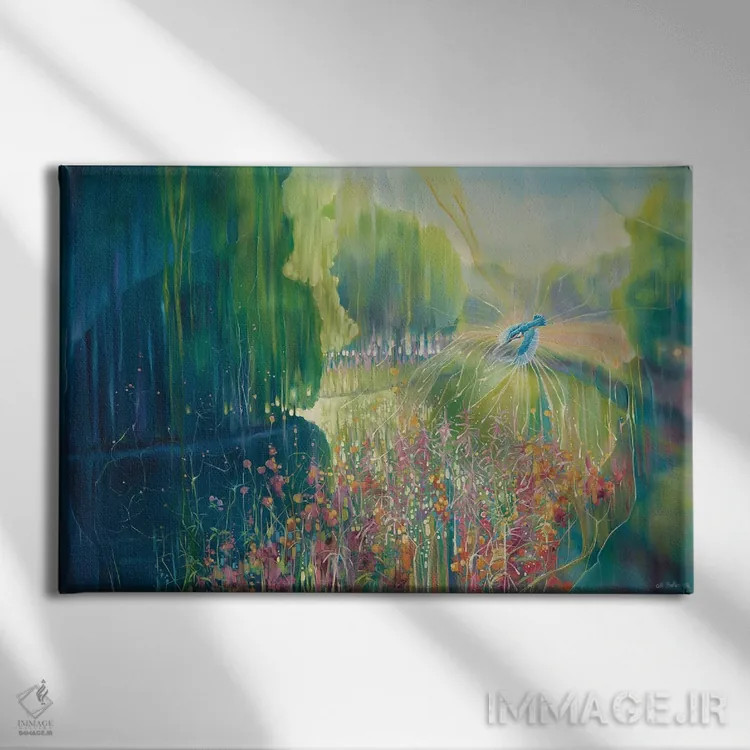 تابلو انتزاعی نوعی جادو اثر گیل بوستامانته - نمای روبهرو روی دیوار