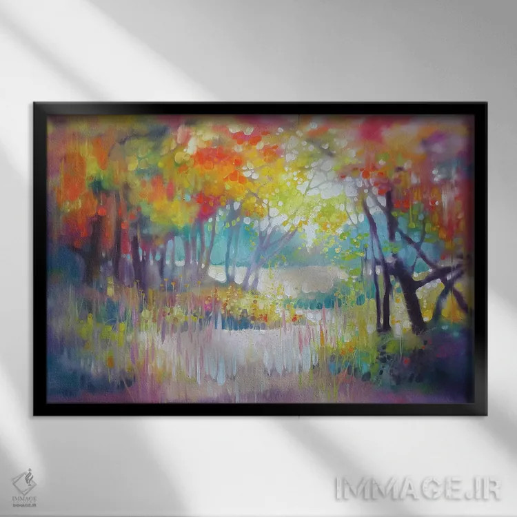 تابلو دکوراتیو لحظه ای در تابستان اثر گیل بوستامانته - نمای قابدار مشکی