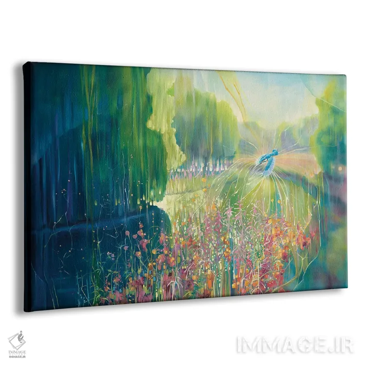 تابلو دکوراتیو نوعی جادو؛ مرغ ماهی خوار کنار رودخانه اثر گیل بوستامانته - نمای پرسپکتیو محصول