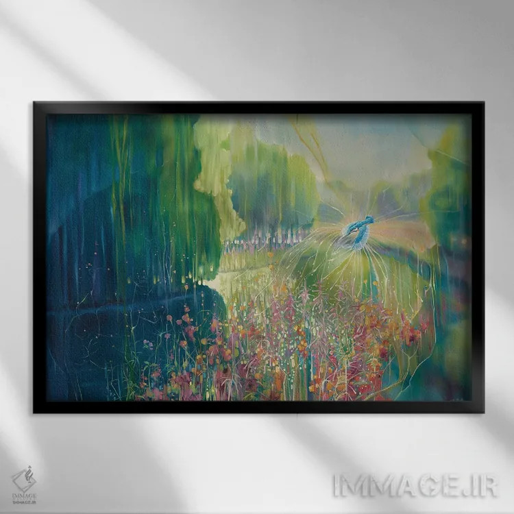 تابلو انتزاعی نوعی جادو اثر گیل بوستامانته - نمای قابدار مشکی