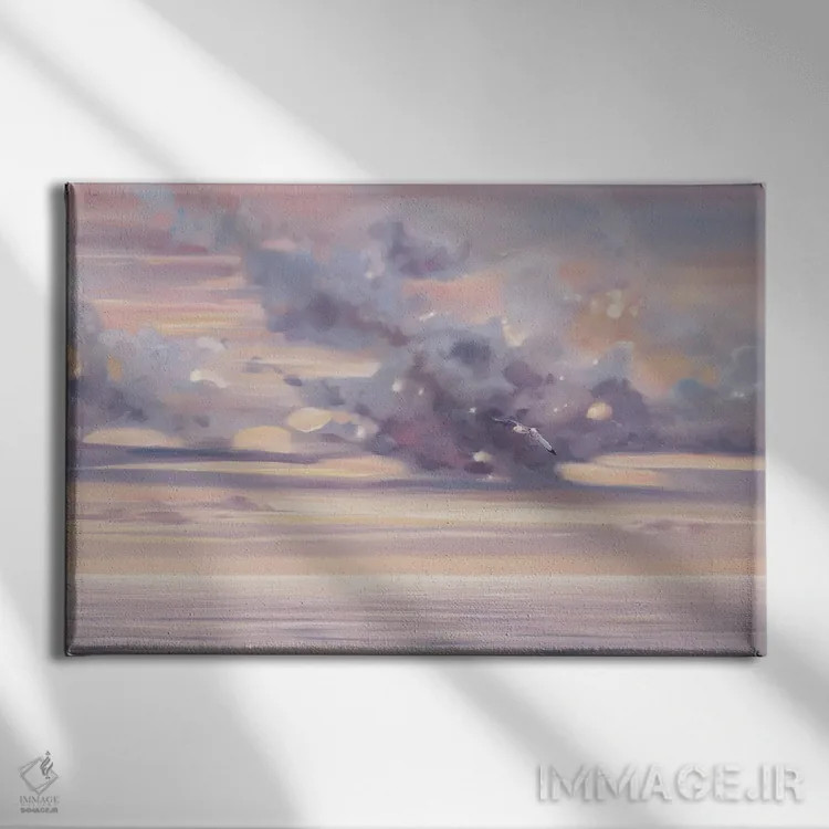 تابلو انتزاعی بازمانده زیبا اثر گیل بوستامانته - نمای روبهرو روی دیوار