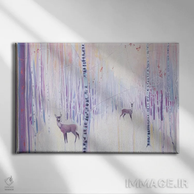 تابلو انتزاعی ارواح زمستان اثر گیل بوستامانته - نمای روبهرو روی دیوار