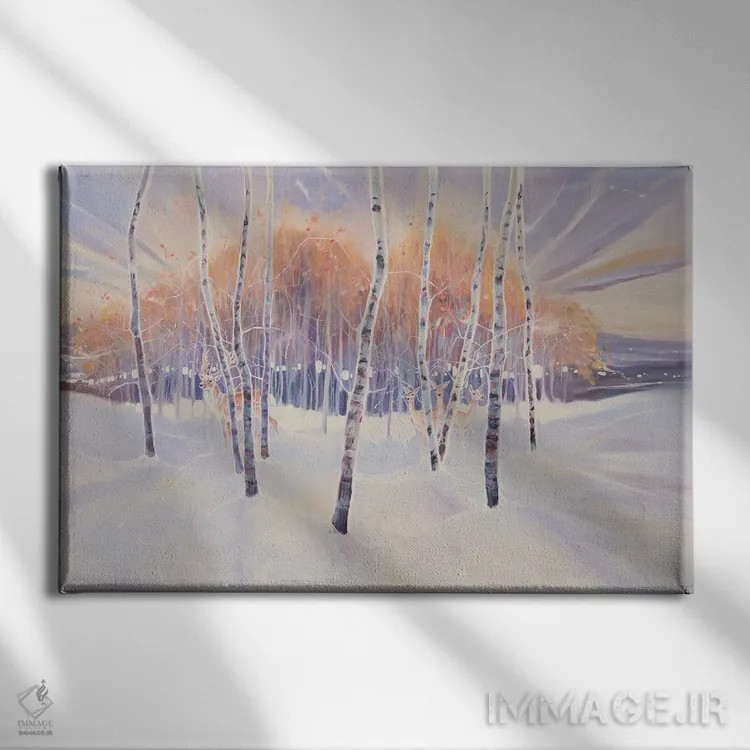 تابلو انتزاعی زمستان ساوت داونز اثر گیل بوستامانته - نمای روبهرو روی دیوار