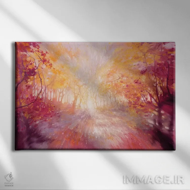 تابلو انتزاعی طبیعت فرا می خواند اثر گیل بوستامانته - نمای روبهرو روی دیوار