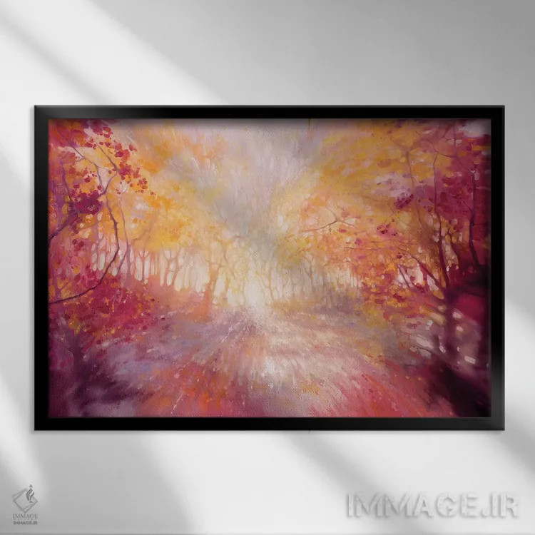 تابلو انتزاعی طبیعت فرا می خواند اثر گیل بوستامانته - نمای قابدار مشکی