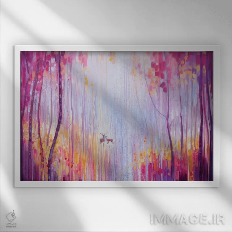 تابلو دکوراتیو فرمانروایان پاییز اثر گیل بوستامانته - نمای قابدار سفید