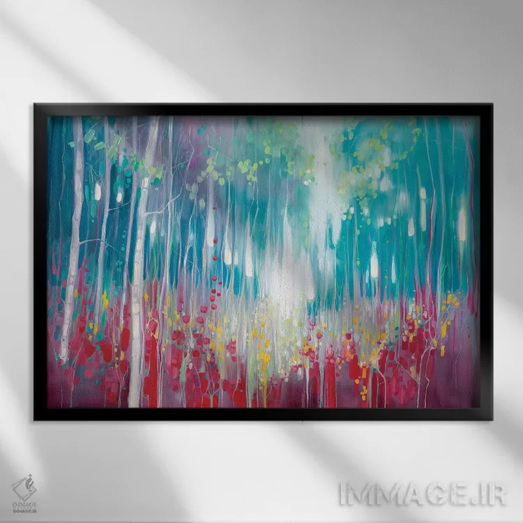 تابلو دکوراتیو تابستان غرش کنان اثر گیل بوستامانته - نمای قابدار مشکی