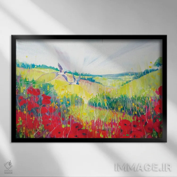 تابلو دکوراتیو تابستان ساوت داونز اثر گیل بوستامانته - نمای قابدار مشکی