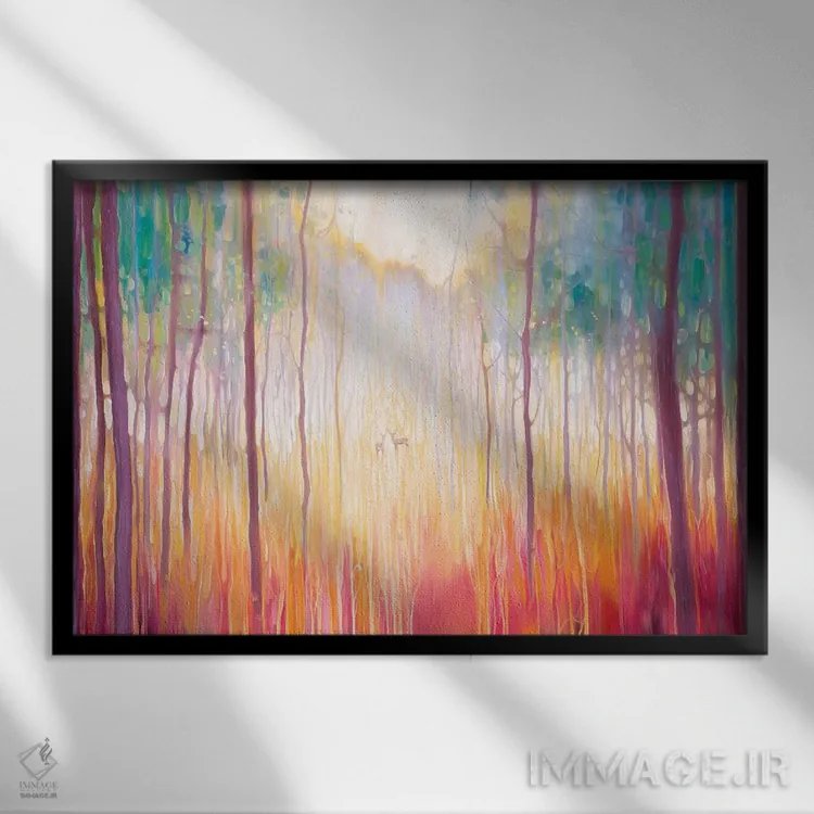 تابلو دکوراتیو گریزان ۲ اثر گیل بوستامانته - نمای قابدار مشکی