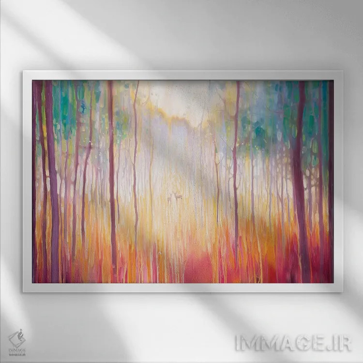 تابلو دکوراتیو گریزان ۲ اثر گیل بوستامانته - نمای قابدار سفید