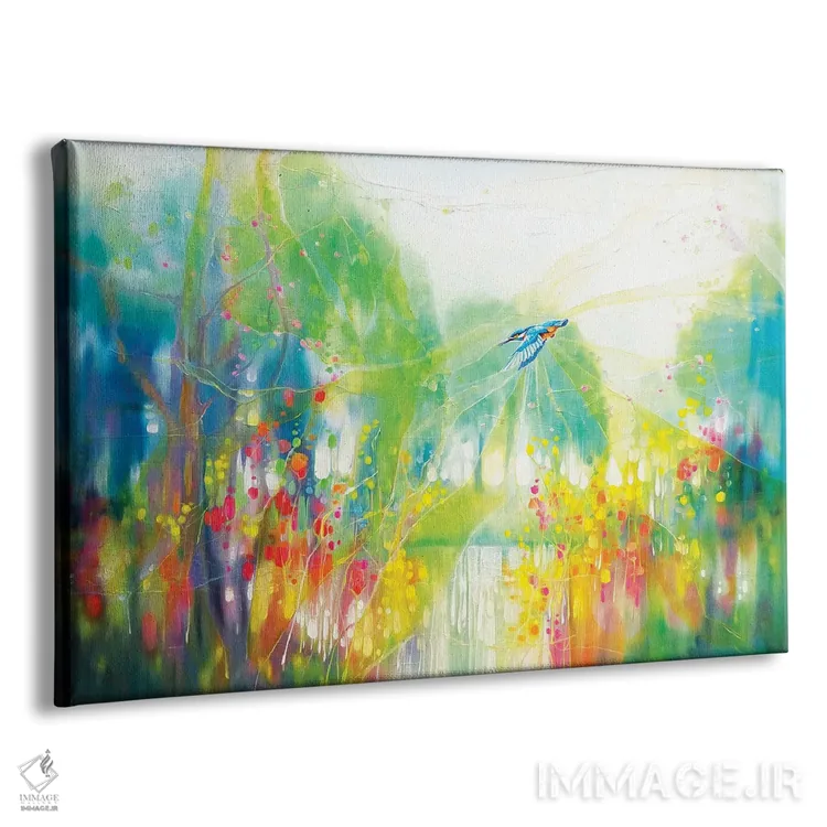 تابلو انتزاعی افسون رودخانه اثر گیل بوستامانته - نمای پرسپکتیو محصول