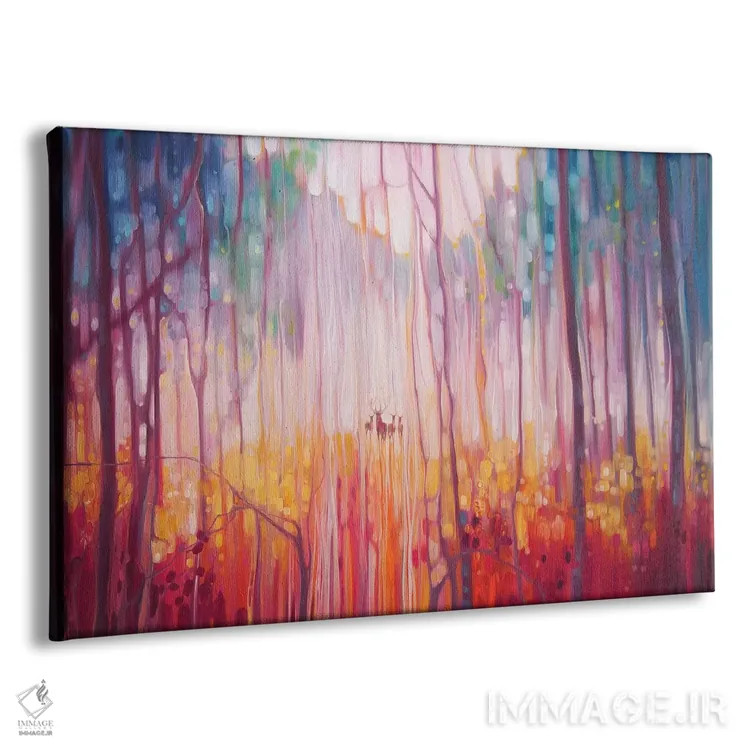 تابلو انتزاعی گریزان اثر گیل بوستامانته - نمای پرسپکتیو محصول