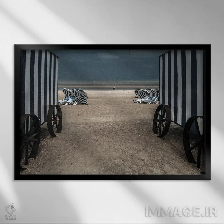 تابلو دکوراتیو بازدید اثر گیلبرت کلاز - نمای قابدار مشکی