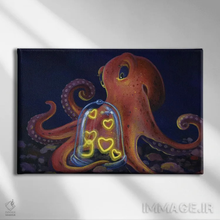 تابلو دکوراتیو در احاطه اثر گیگی چن - نمای روبهرو روی دیوار